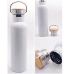 Serpens Stainless Steel Bottle with Bamboo Lid Promotional Drinkware